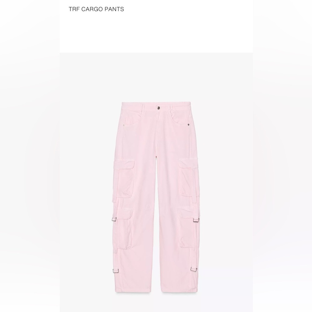 Zara Pastel Pink Cargo Trousers